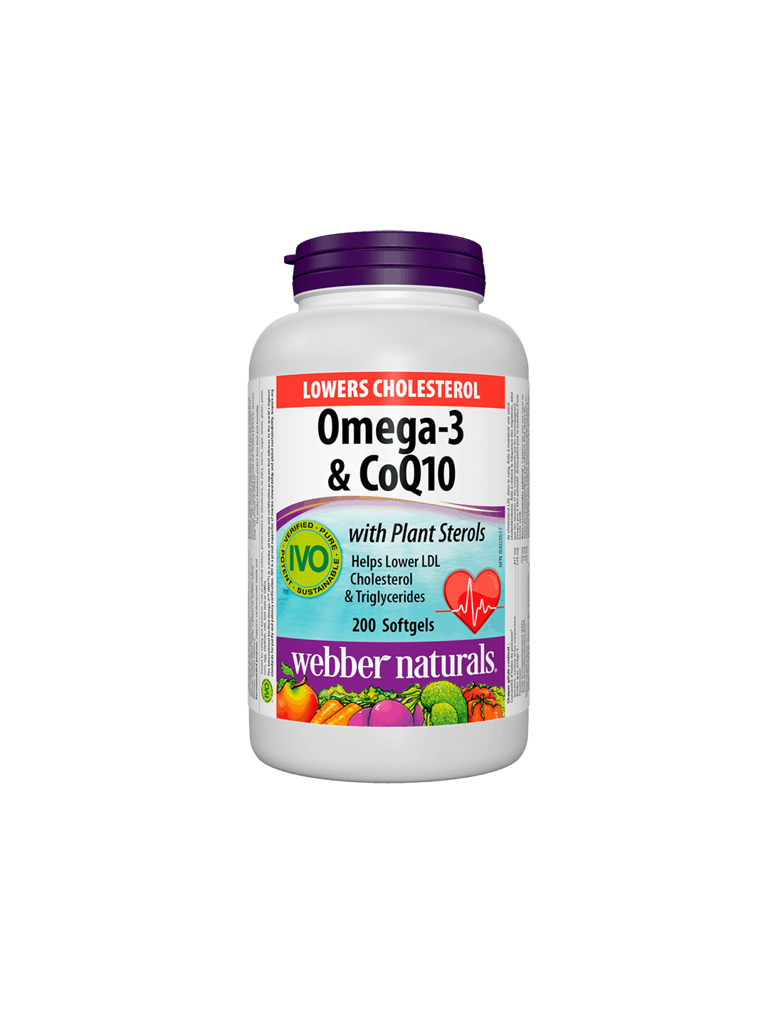 Понижава холестерол омега-3 и CoQ10+растителни стероли/ омега-3 с коензим Q10 и фитостероли x 200 мекигел капсули