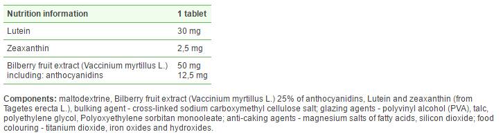 Lutein Max Complex - 30 таблетки