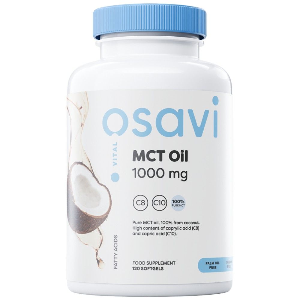MCT масло 1000 mg | C8 + C10 - 120 Softgels