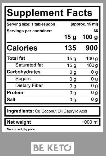 MCT маслена течност C8 + C10 - 100 ml