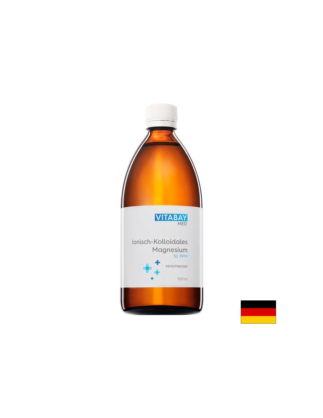 MED Kolloidales Magnesium - Колоидален магнезий 50 PPM - силно концентриран (ниво на чистота 99.99%), 500 ml <tc>Vitabay</tc>
