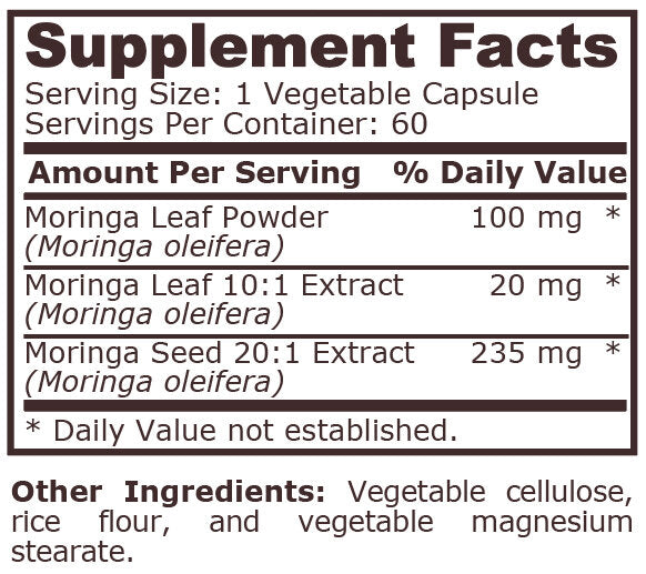 <tc>Pure Nutrition</tc> - КОМПЛЕКС МОРИНГА - 60 растителни капсули