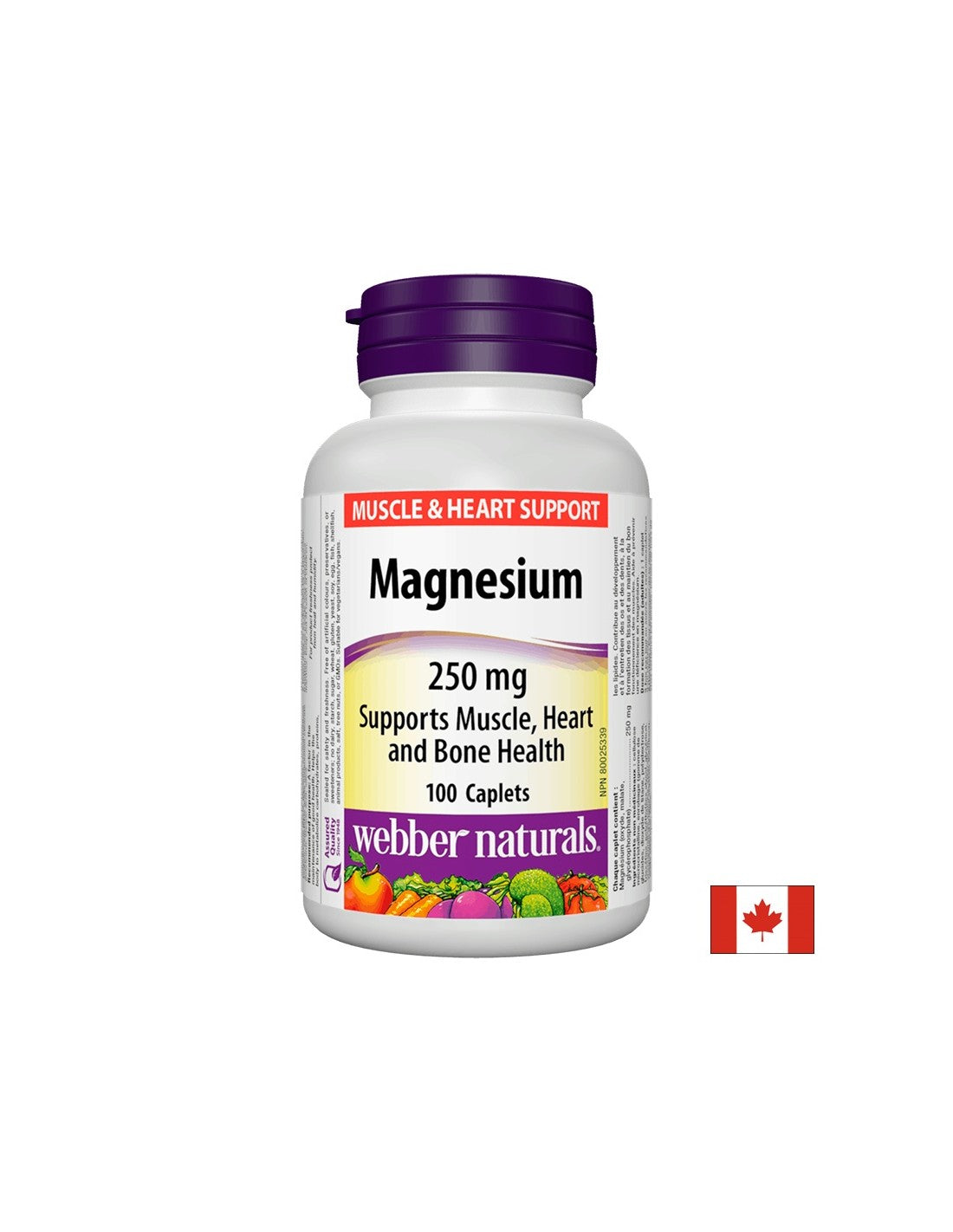 Магнезий 250 mg х 100 капсули <tc>Webber Naturals</tc>