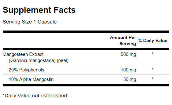 Mangosteen стандартизирани 500 mg - 90 капсули