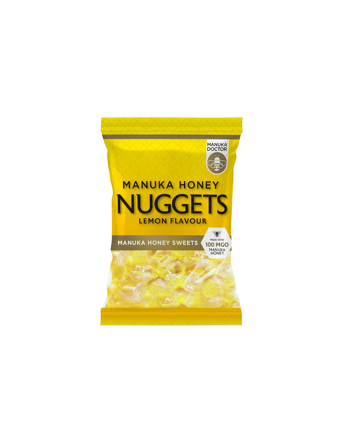 Manuka Honey Nuggets Лимонов аромат, направен със 100 mgo Manuka Honey, 120 g