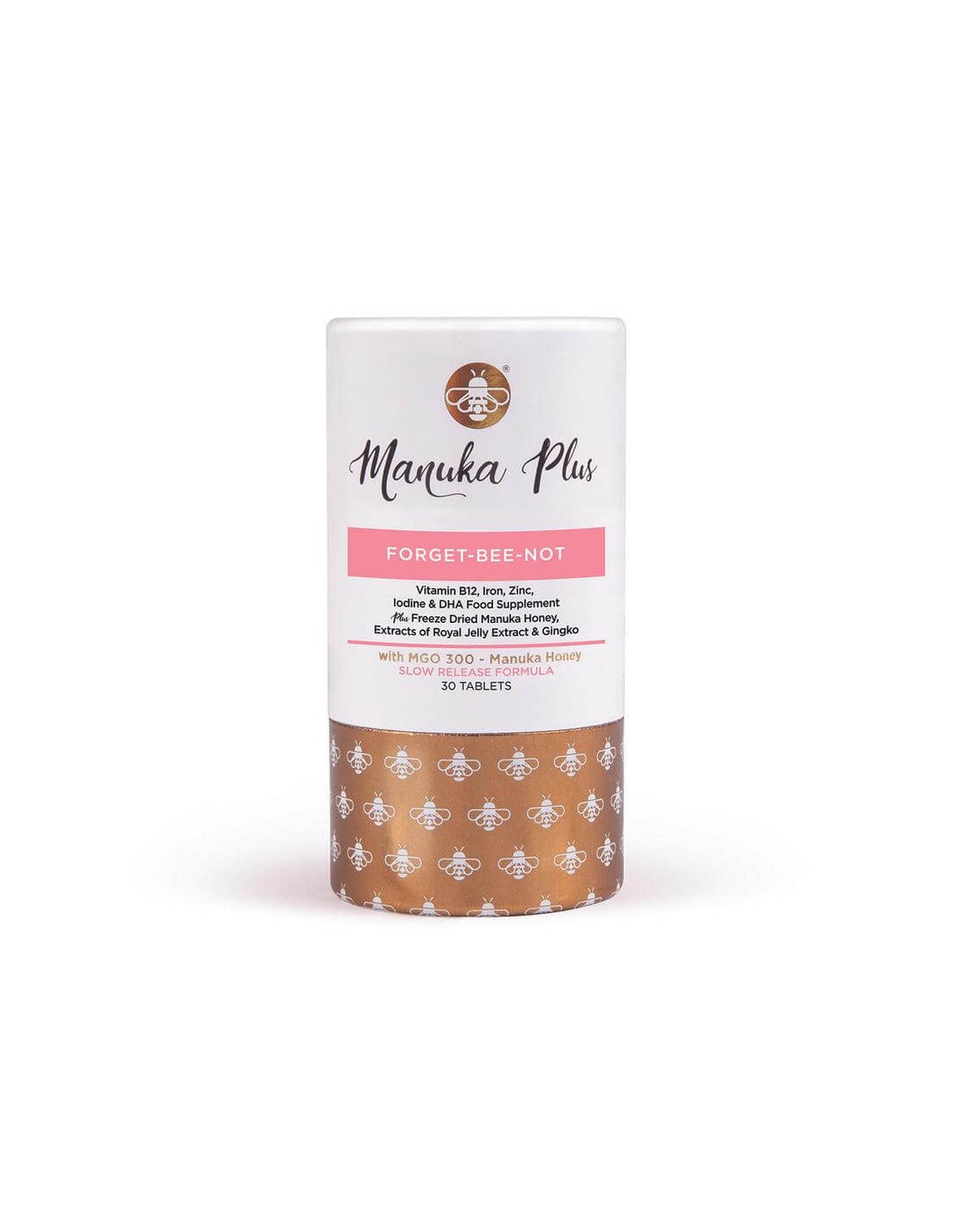 Manuka Plus® Forget-Bee-Not / Силна формула на паметта с мед Manuka, MGO 300, 30 таблетки