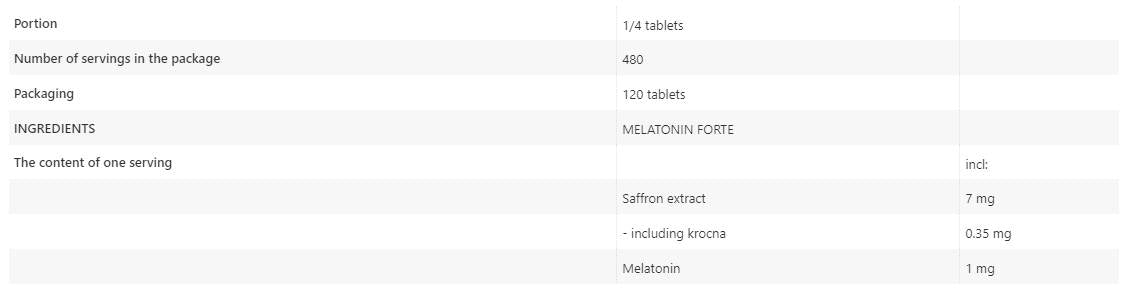 Мелатонин Форте 4 mg 120 таблетки