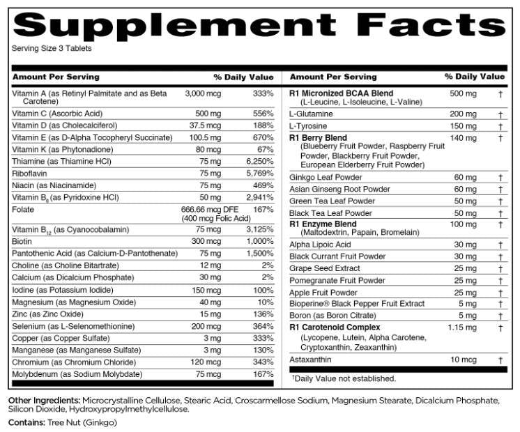 Мъжки влак ежедневно мултивитамин | 50+ съставки - 180 таблетки