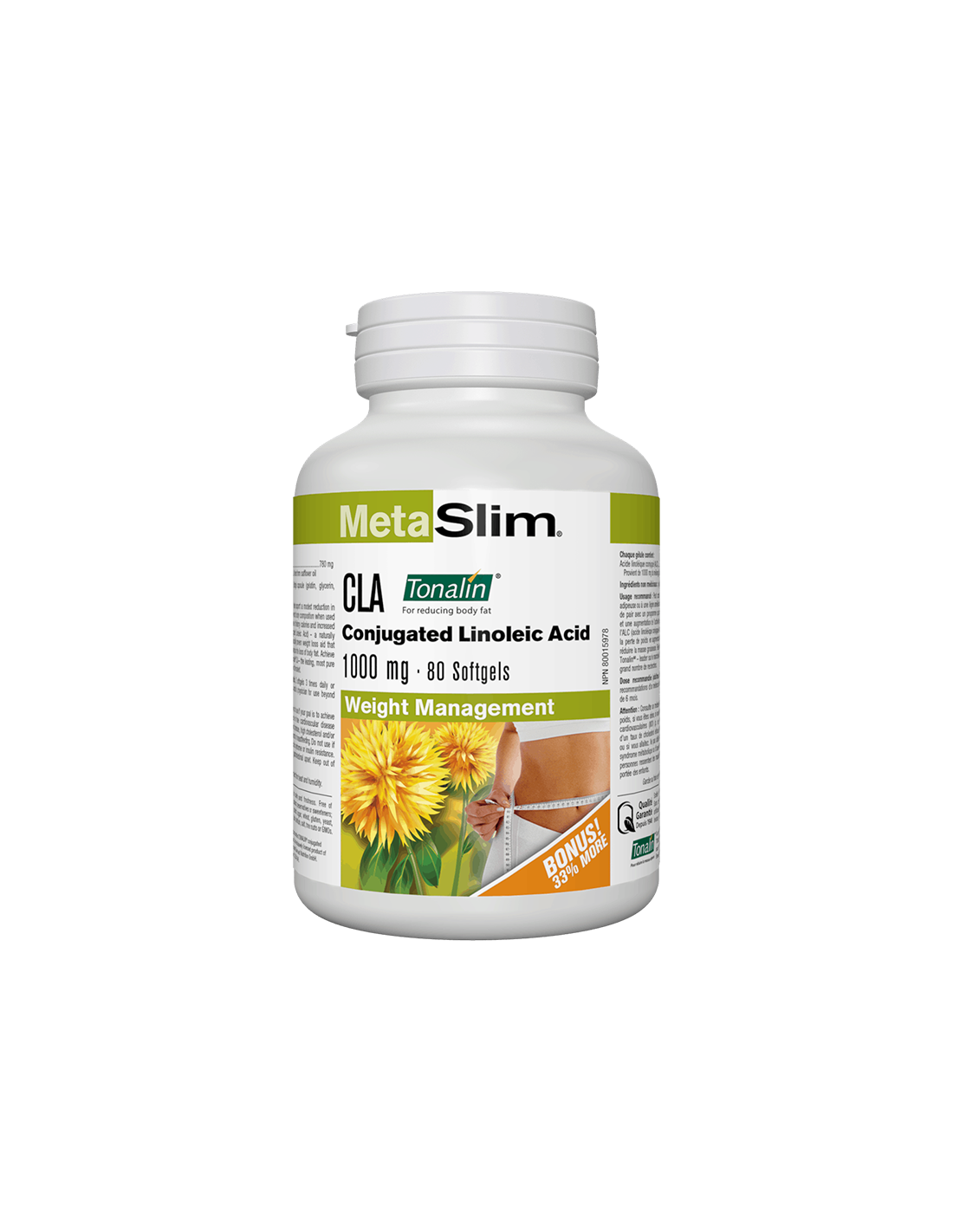 Metaslim® CLA (конюгирана линолова киселина) Tonalin® 1000 mg x 80 Softgel капсули