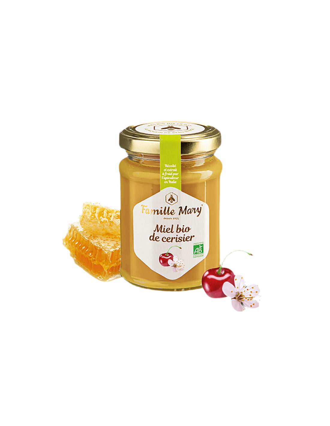 Miel Bio de Cerisier / Organic Cherry Blossom Honey, 230 g Famille Mary