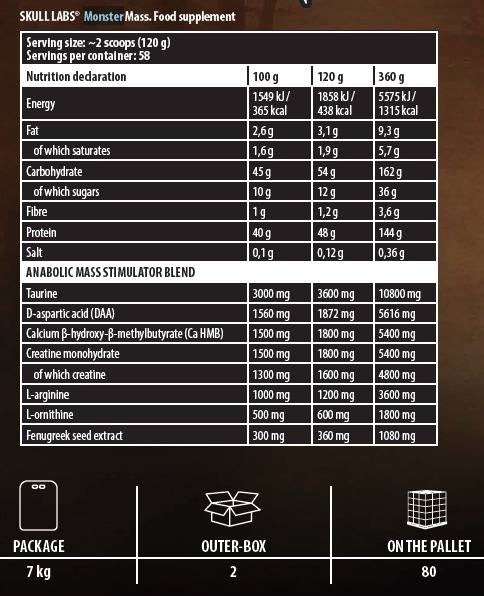 Monster Mass/High Protein Gainer - 7000 грама