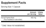 Muira puama корен 400 mg 90 капсули