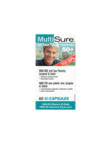 Multisure® Men 50+ / Multivitamins за мъже 50+ (с лутеин, ликопен и трион Palmetto), 80 капсули