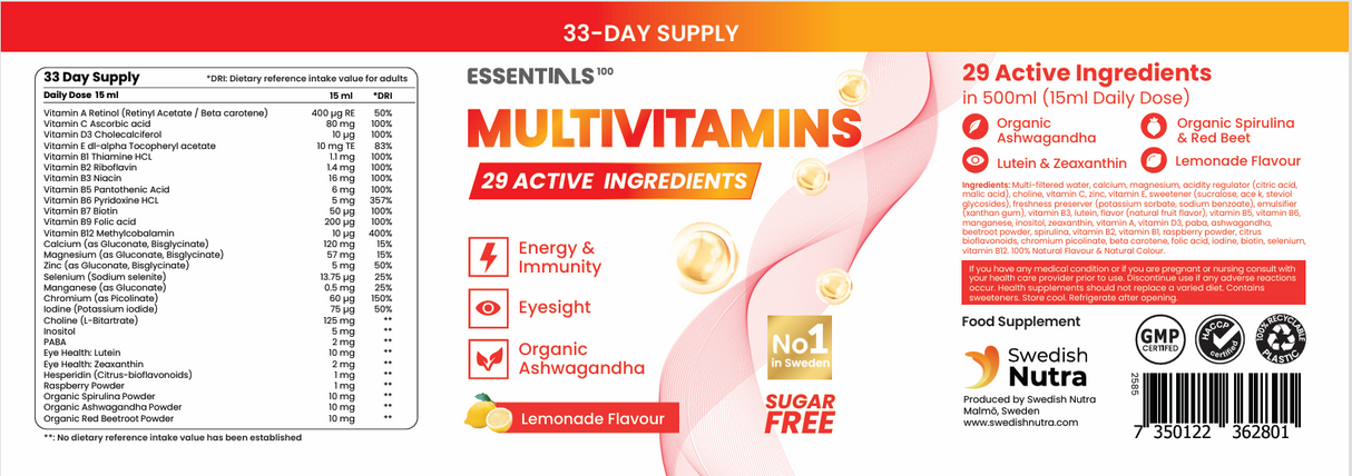 Мултивитамини 29 Активни съставки - 33 дози, 500 ml
