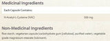 N-ацетил L-цистеин 500 mg 90 капсули