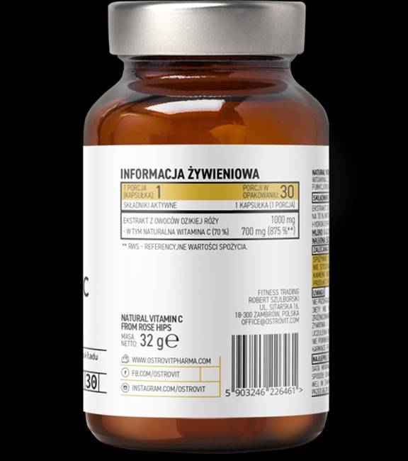 Естествен витамин С 1000 mg / от розови бедра 30 капсули