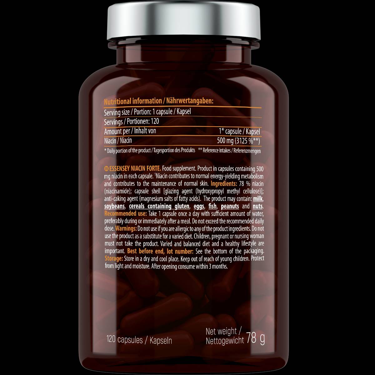 Ниацин Форте 500 mg - 120 капсули