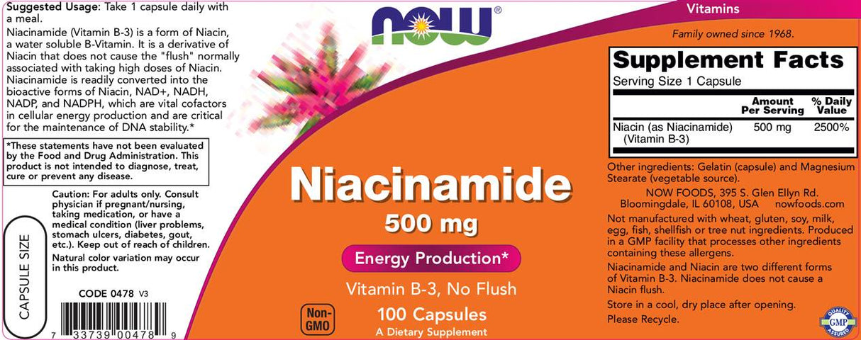 Ниацинамид 500 mg - 100 капсули