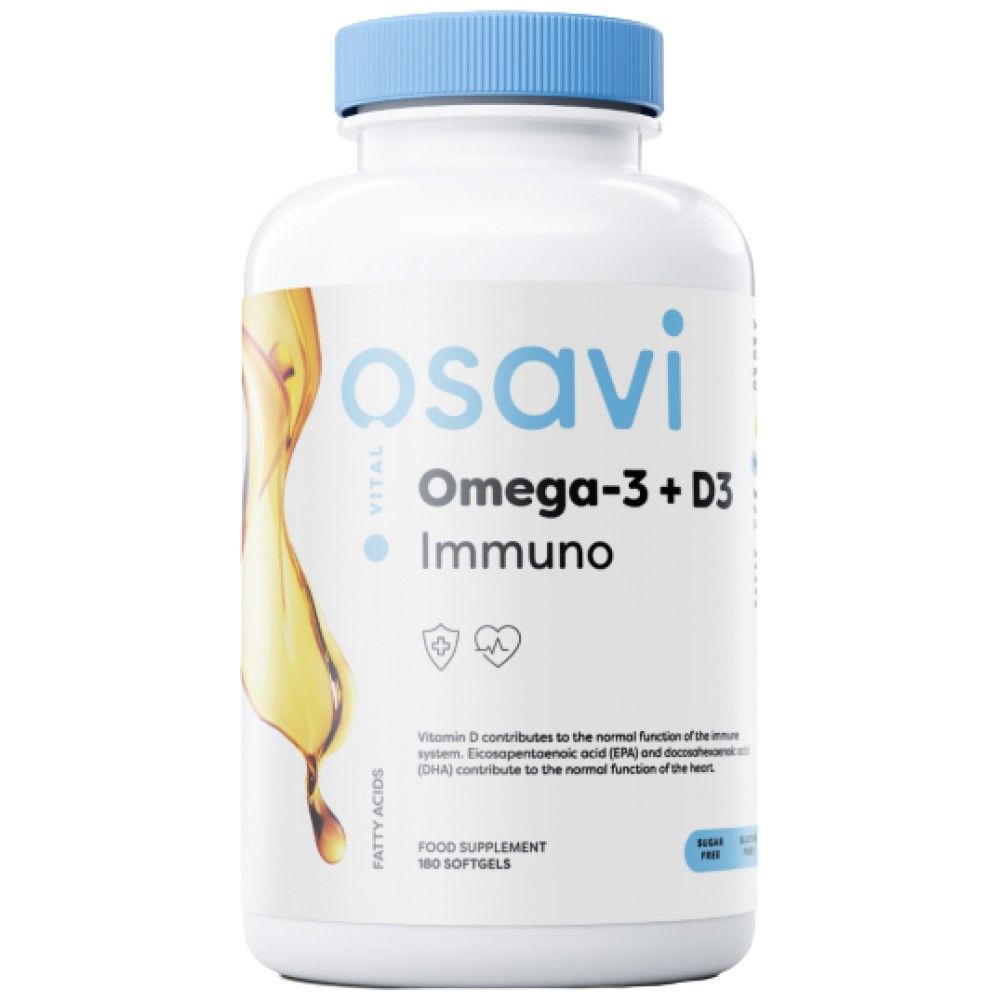 Омега -3 + D3 имуно - 180 гел капсули