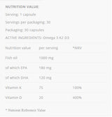 Omega 3 + K2 D3 - 30 гел капсули