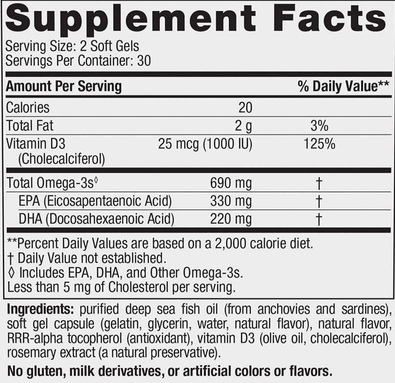 Омега -3d 690 mg - 120 Softgels