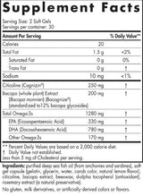 Omega Focus 1280mg | С цитиколин и бакопа 60 гел капсули