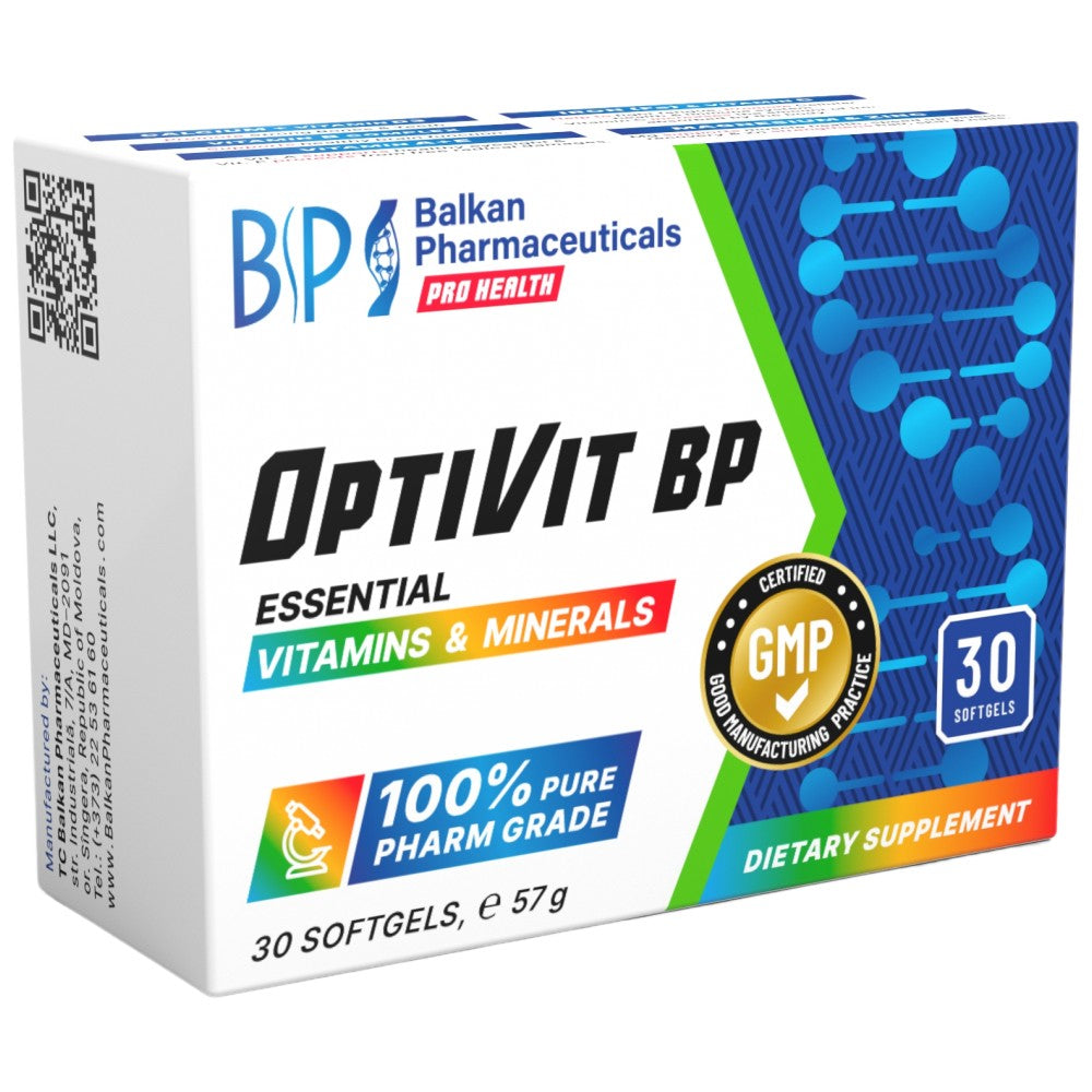 Optivit BP | Основни витамини и минерали - 30 гел капсули