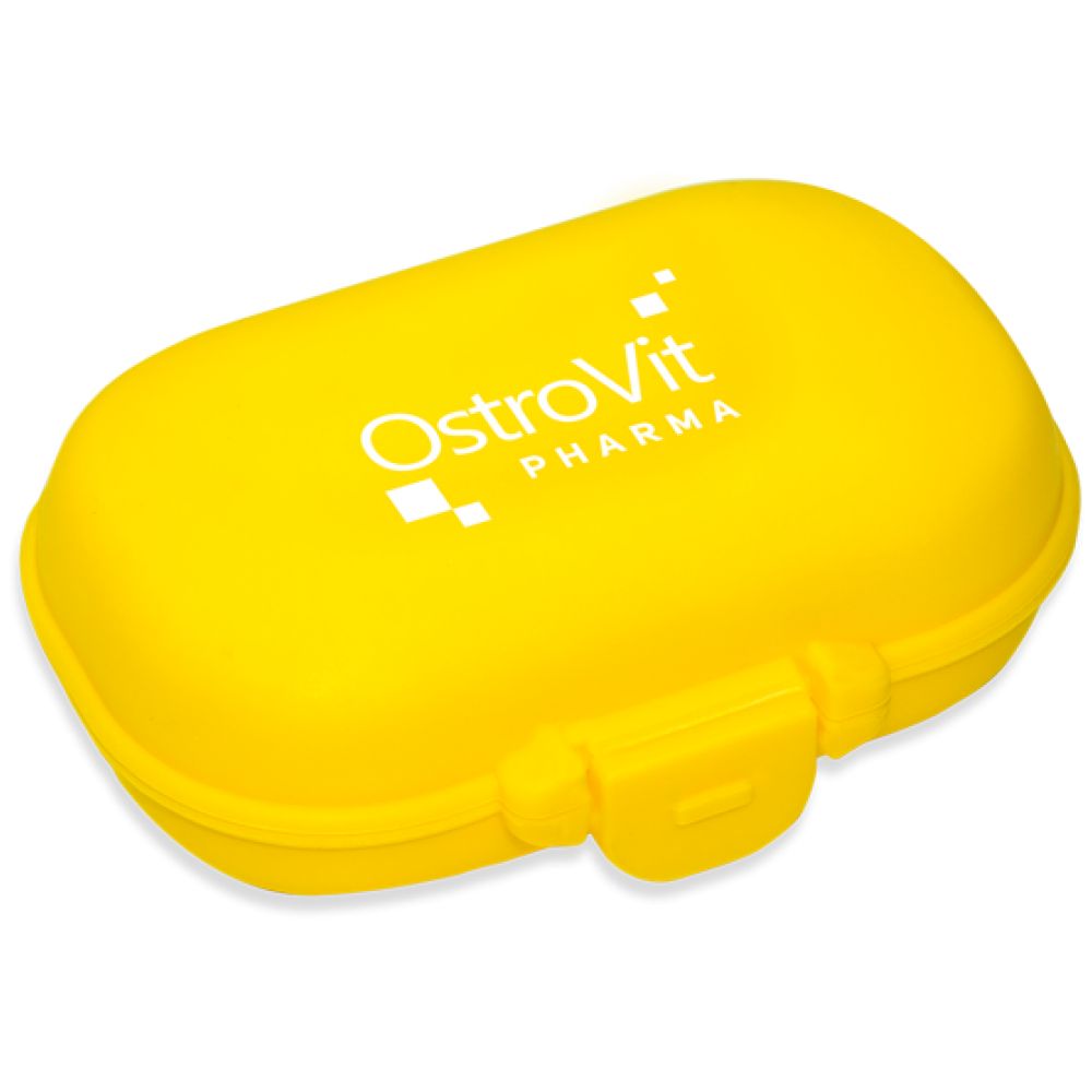 <tc>OstroVit</tc> Кутия за хапчета / Кутия за капсули / Жълта