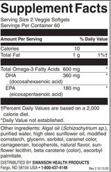 Растителна основа Omega-3 | С участието на Life's Omega - 120 гел капсули
