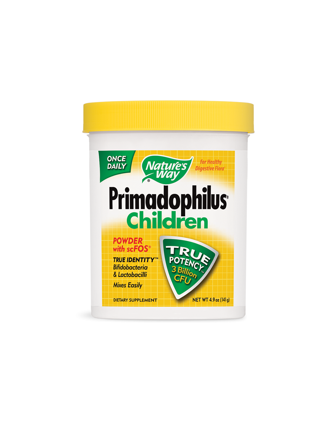 Деца Primadophilus - Primadophilus деца (прах) 3 милиарда активни пробиотици, 141 g Природен път
