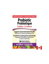 Probiotic 50 Billion - Пробиотик 50 милиарда активни пробиотици, 10 щама, 30 капсули <tc>Webber Naturals</tc>