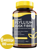 Psyllium Husk Fiber 700 mg 180 Vcaps <tc>Nutravita</tc>