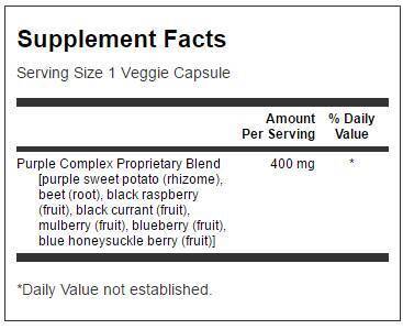 Лилав антиоксиданти Комплекс Fruit & Veggie 400 mg - 60 капсули