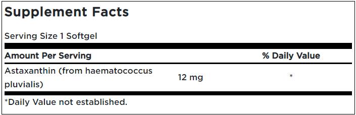 Астаксантин 12 mg - 30 гел капсули