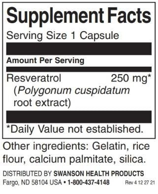 Ресвератрол - по -висока потентност 250 mg / 30 капачки - 0