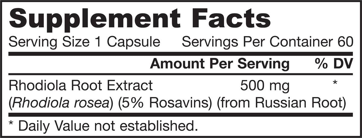 Rhodiola rosea 500 mg 60 капсули