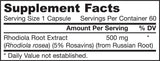 Rhodiola rosea 500 mg 60 капсули