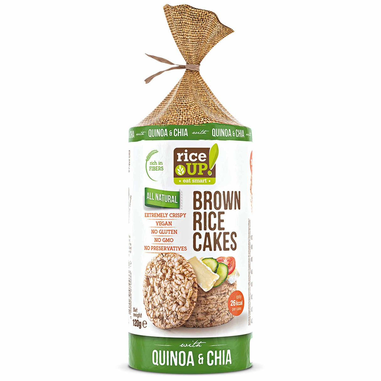 Rice UP! Brown Rice Cakes - 120g - Nutra Best Europe
