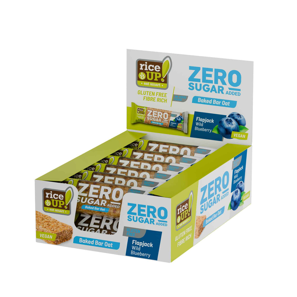 RiceUP! ZERO SUGAR - Flapjack bar - 12 x 70g