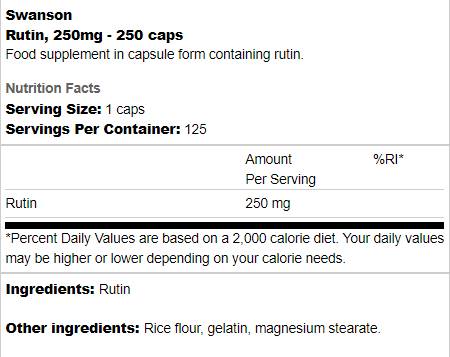Рутин 250 mg 250 капсули