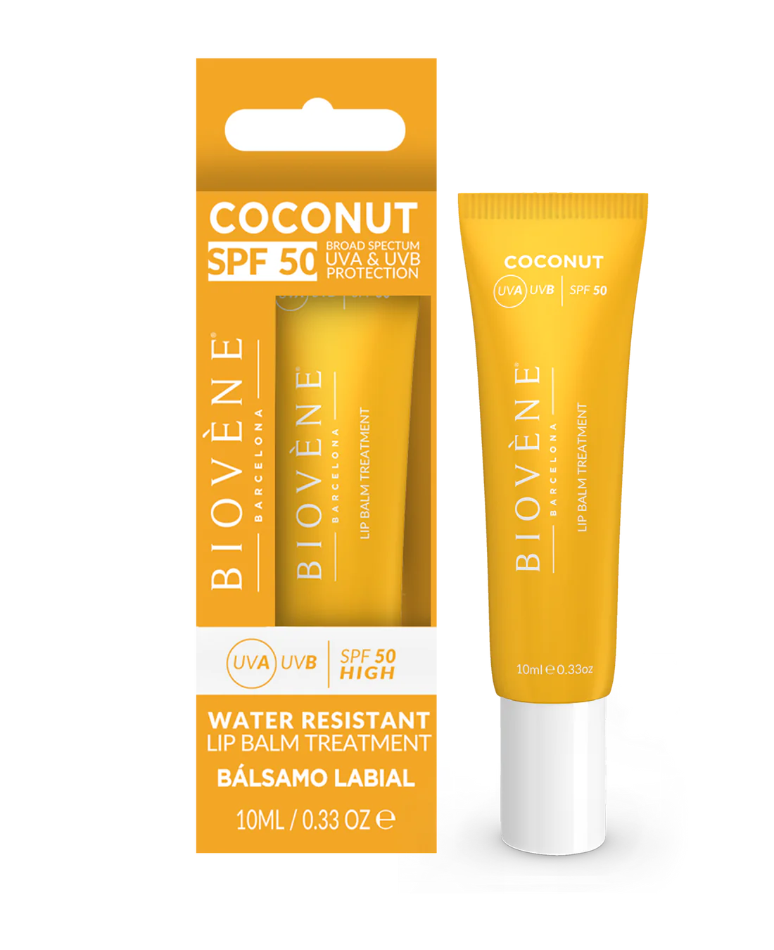 Слънчев крем балсам за устни с кокосов SPF 50 - 10 ml