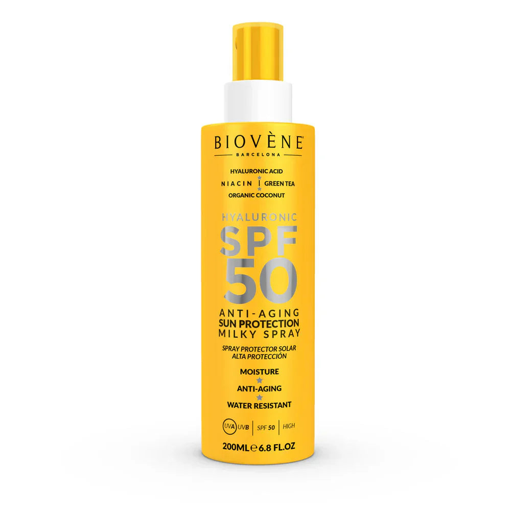 Слънцезащитен крем за лице и тяло SPF 50 с анти -старееща хиалуронова киселина - 200 ml