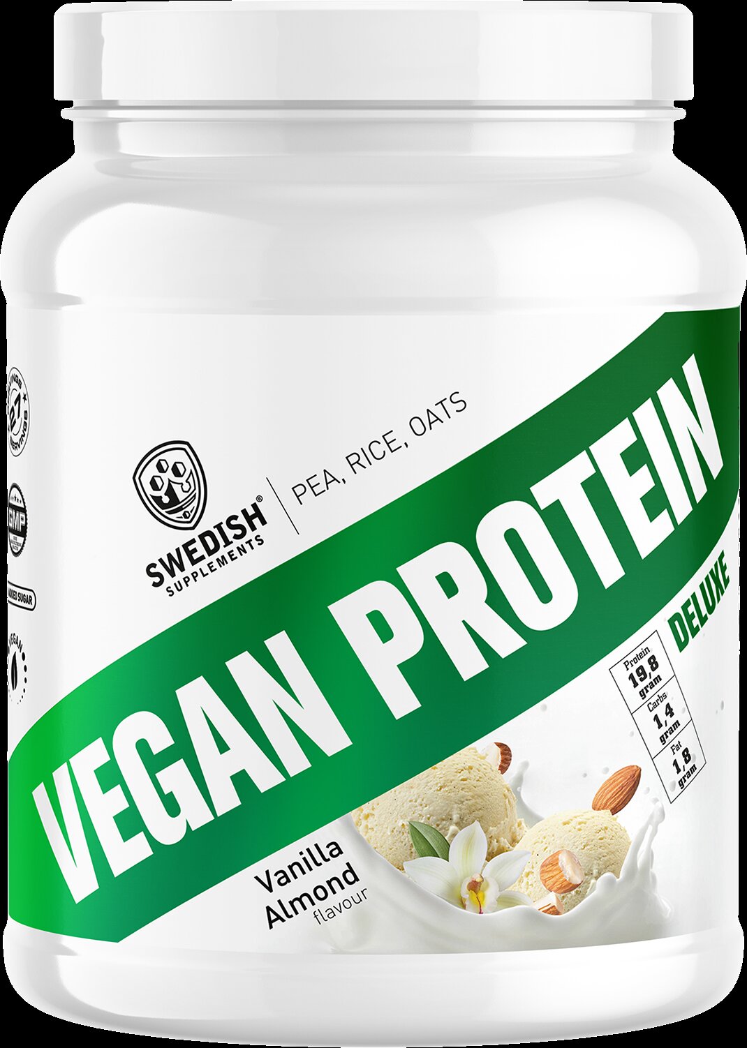 <tc>Swedish Supplements</tc> Веган протеин Делукс | от грах, ориз и овес [750 грама, 27 дози]