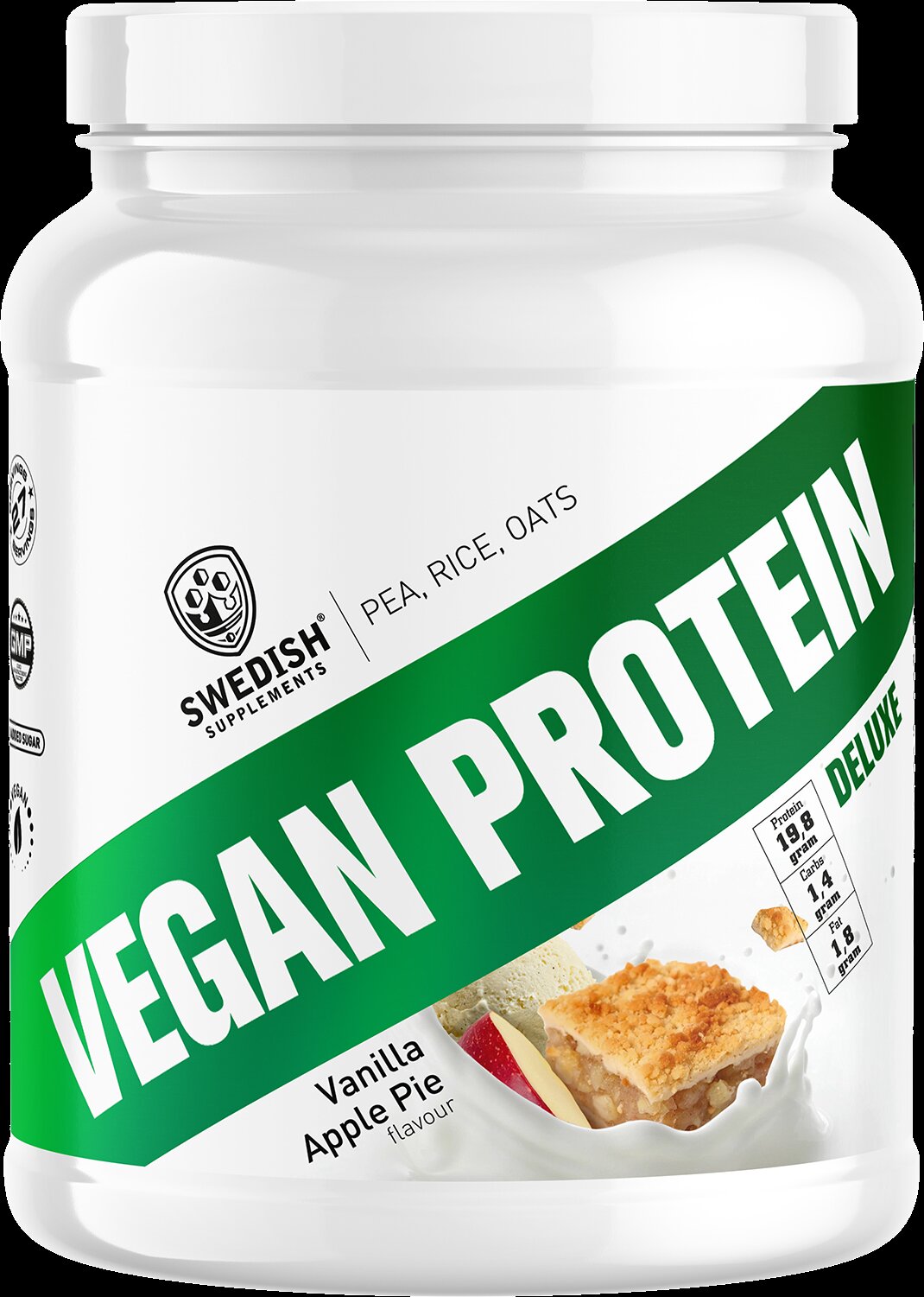 <tc>Swedish Supplements</tc> Веган протеин Делукс | от грах, ориз и овес [750 грама, 27 дози]