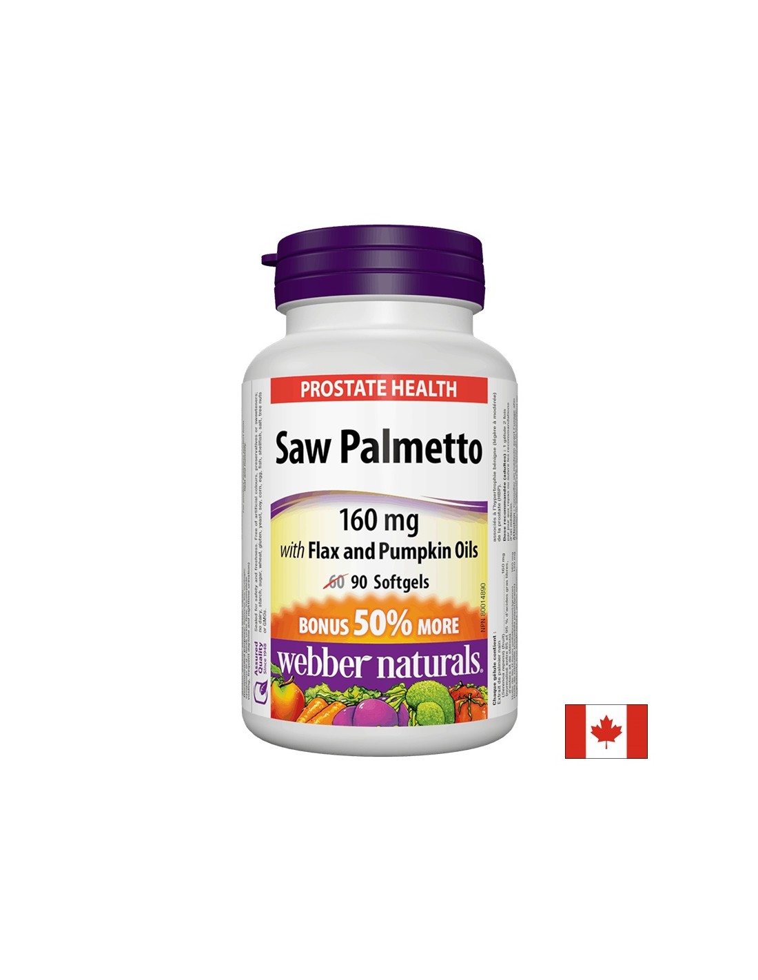 Трион Palmetto с ленени и тиквени масла, 90 капсули Softgel