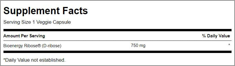 Рибоза 750 mg - 60 капсули