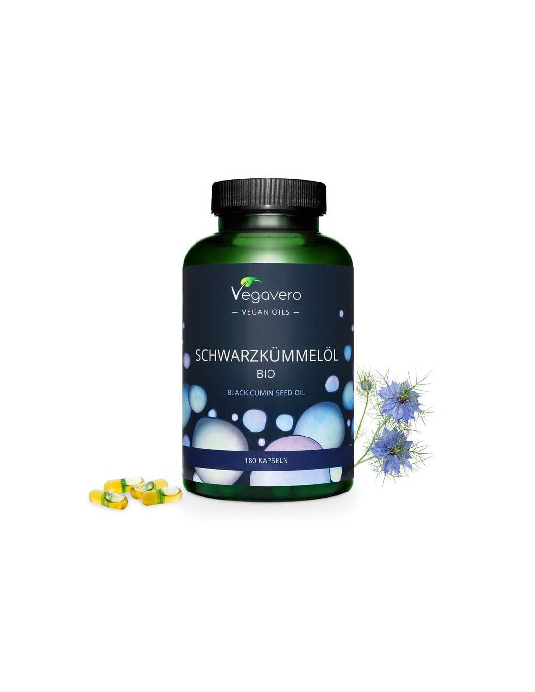 Schwarzkümmelöl Био/ Черен кимион (органично масло от семена), 180 капсули, 100% веган <tc>Vegavero</tc>