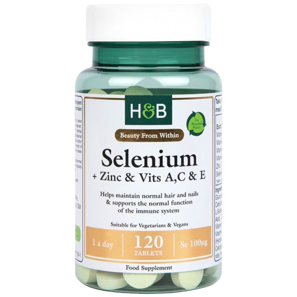 Selenium 100 mcg + цинк и Vits A, C&E - 120 таблетки