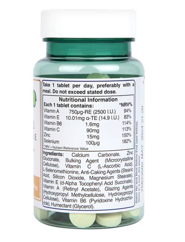 Selenium 100 mcg + цинк и Vits A, C&E - 120 таблетки