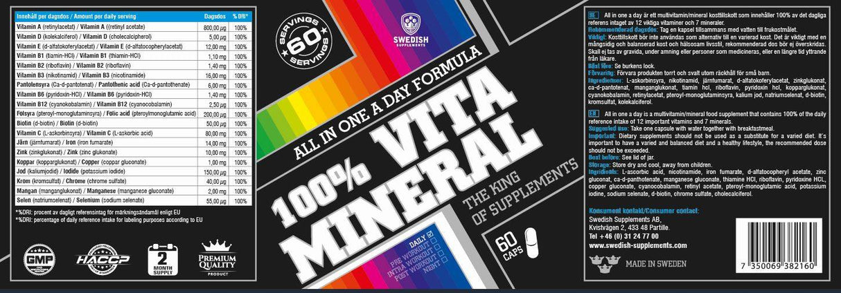 100% VITA минерал / всички във формула на един ден - 60 капсули